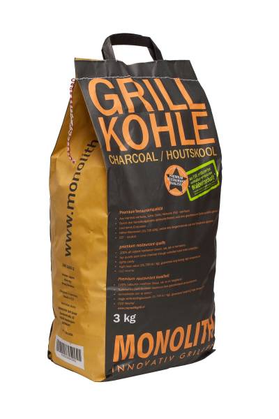 MONOLITH Premium Holzkohle - 3 KG