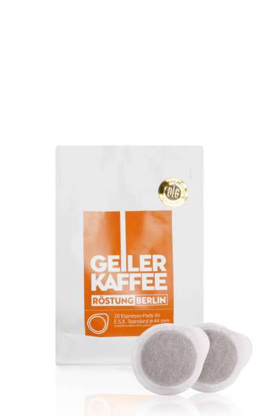 GEILER KAFFEE Röstung Berlin - 20 ESE Pads ohne Alu-Umverpackung
